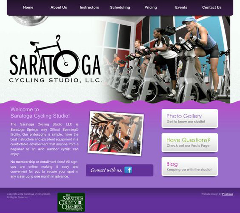 Photo of Saratoga Cycling Studio Website Design by Pixelheap