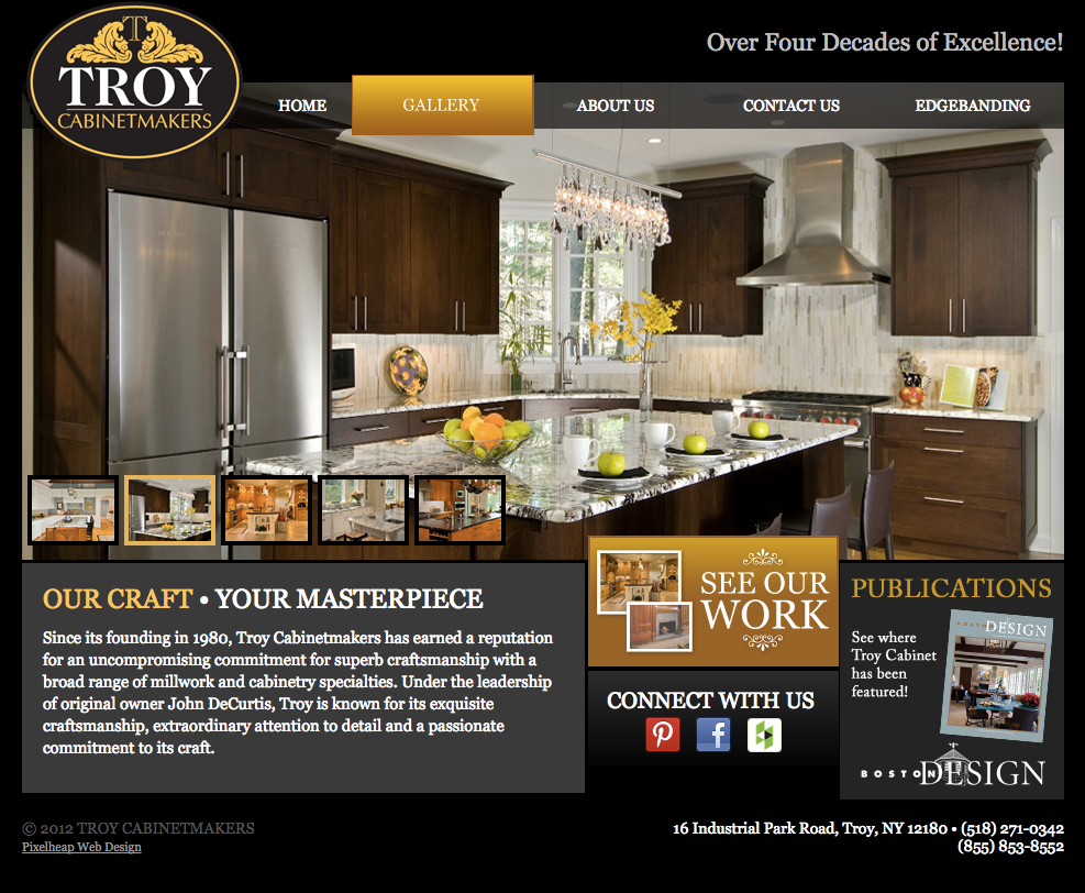 Photo of Troy Cabinetmakers Website Design by Pixelheap